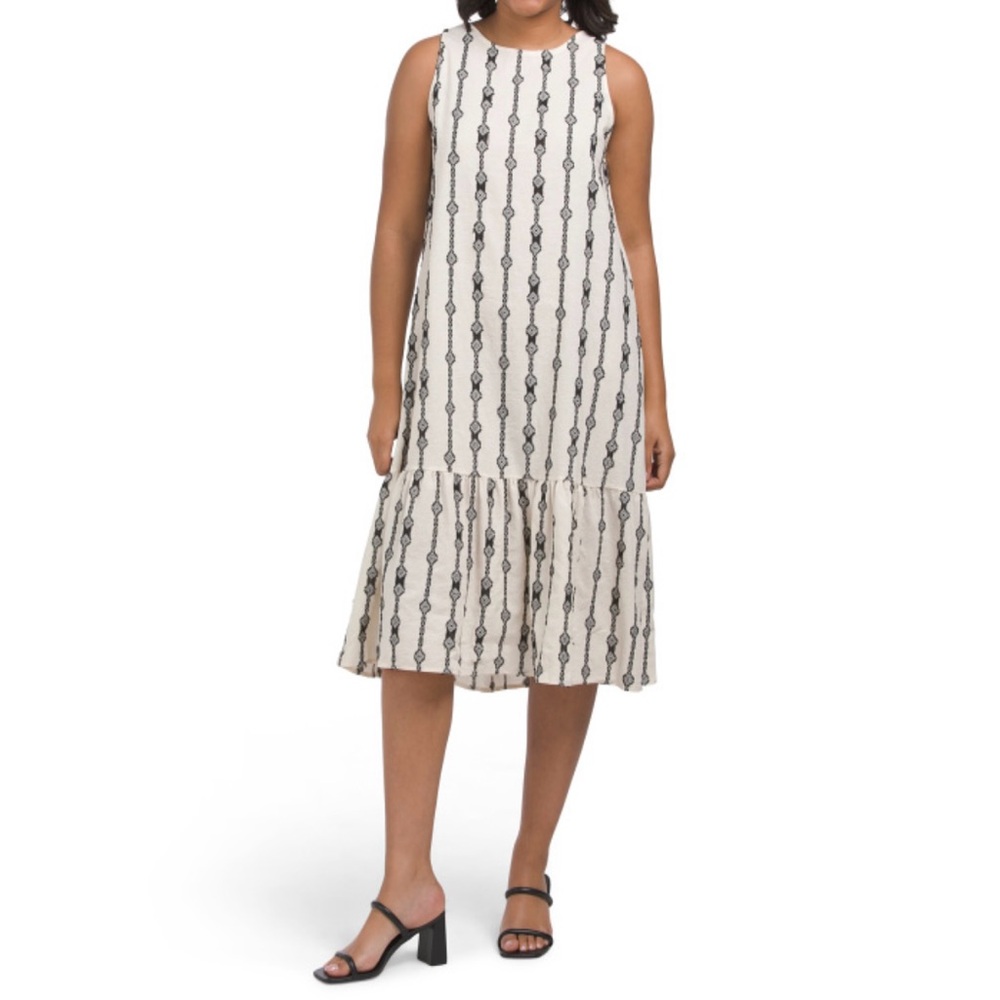 Le Ragazze Made in Italy Beige and Black Dress